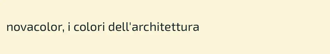 novacolor, i colori dell'architettura